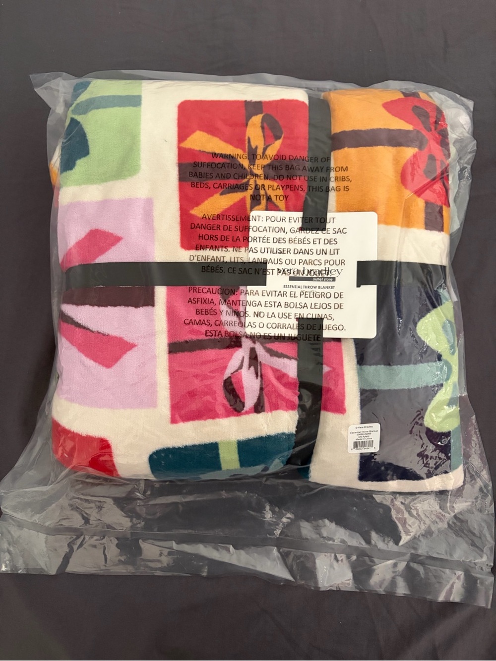 Colorful Floral Patchwork Throw Blanket - Picture 2 of 4